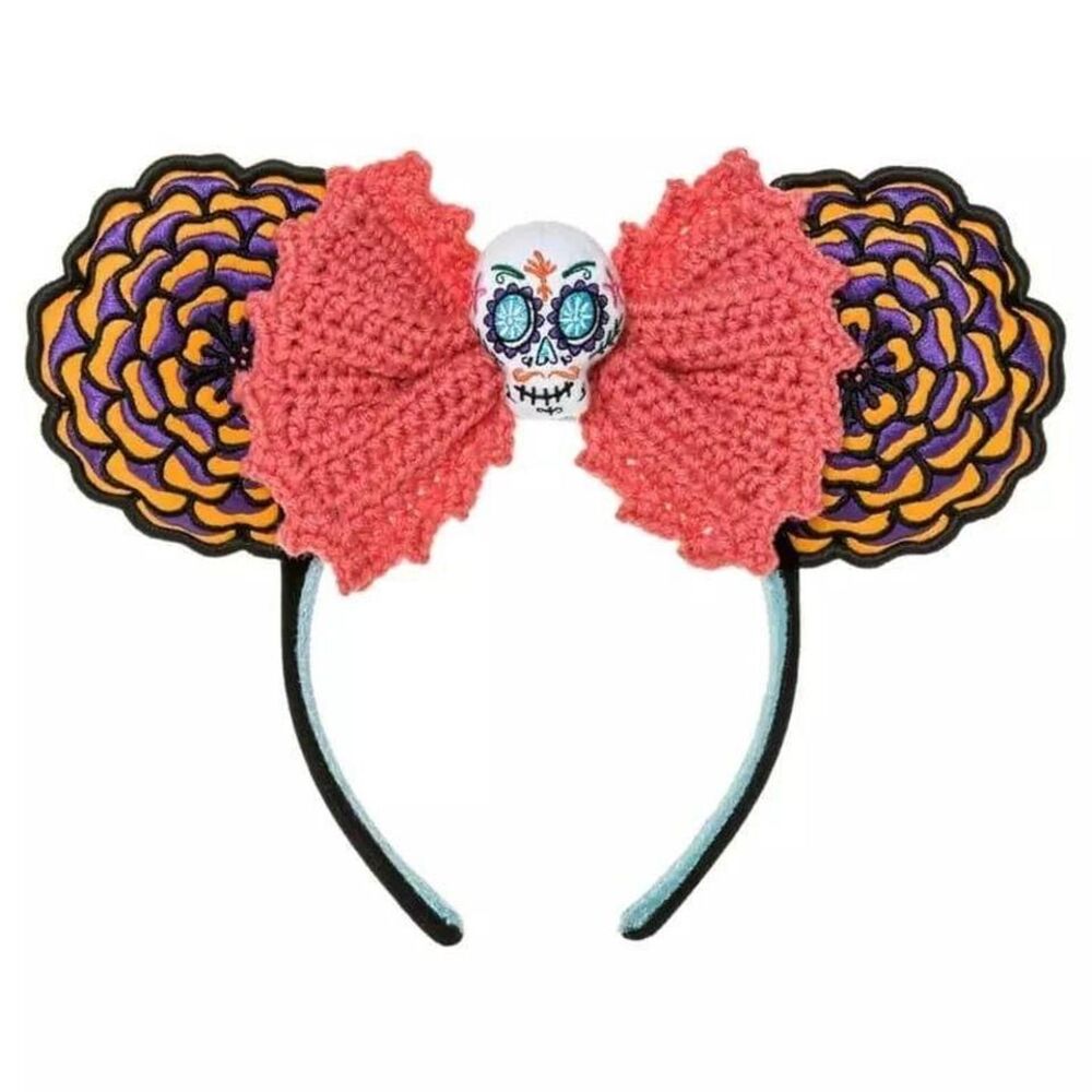Disney Parks Coco Minnie Mouse Ear Headband Dia de los Muertos - Picture 1 of 5